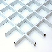 Потолок грильято Албес белый 150x150х40 мм